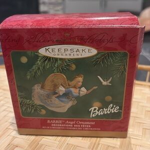 Hallmark Keepsake ornament. Barbie angel ornament. Set of two.